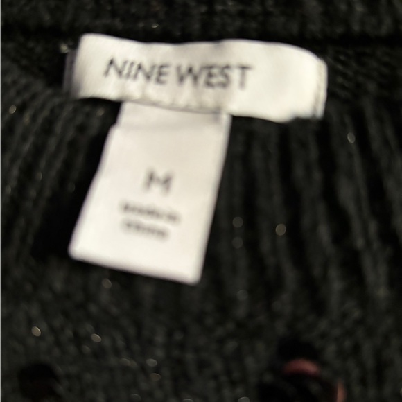 NWT- FABULOUS BLACK SEQUINED SWEATER - Picture 6 of 7